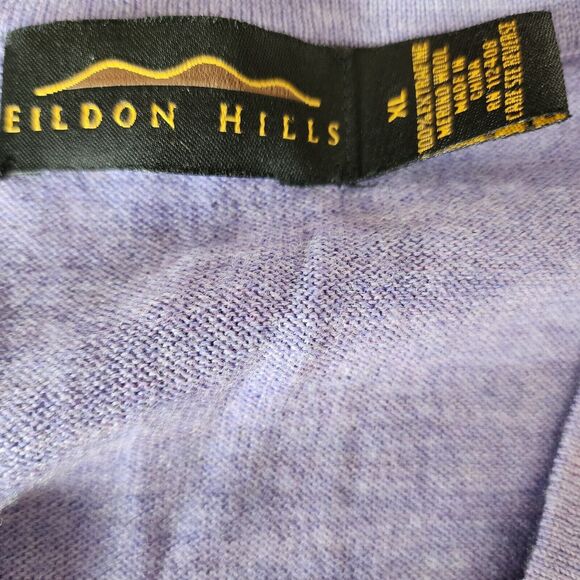 Eildon Hills Mens 100% Extra Fine Merino Wool Sweater Vests Sz XL Purple & Green - Picture 14 of 16